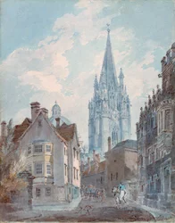 Oxford: St Marys från Oriel Lane, 1792-1793