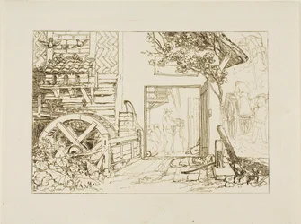 Pembury Mill, Kent, tallrik 12 från Liber Studiorum