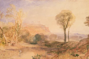 Powis Castle, Montgomeryshire, ca 1835 (akvarell på papper)