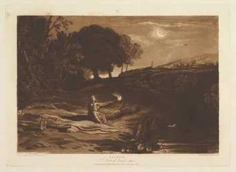 Rispah, 2:a Samuelsboken, kapitel 21 Liber Studiorum, del IX, plåt 46, 23 april 1812.