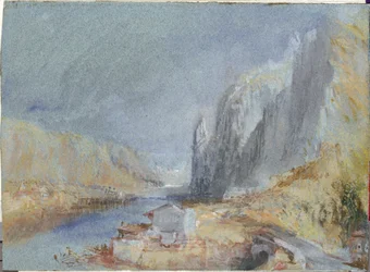 Rocher Bayard, Dinant, ca 1839 (akvarell och bodycolour på papper)