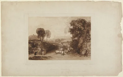 Fårtvätt, Windsor Castle (ur Liber Studiorum)