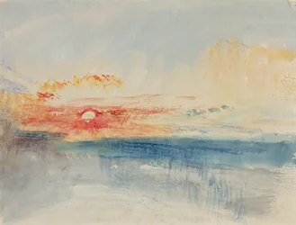 Solnedgång, ca 1845 (akvarell på papper)