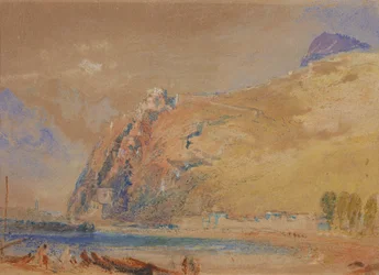 Bastiljen i Grenoble från Iseredalen, ca 1836 (akvarell på papper)