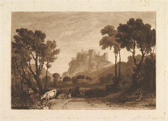 Slottet ovanför ängarna Liber Studiorum, del II, skylt 8, 1808.