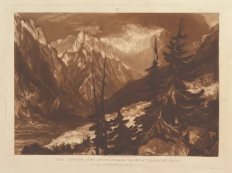 The Source of the Arvaron in the Valley of Chamouni, Savoy Liber Studiorum, pa..., 1 januari,