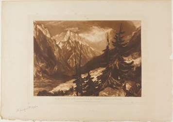 The Source of the Arveron, skylt 60 från Liber Studiorum