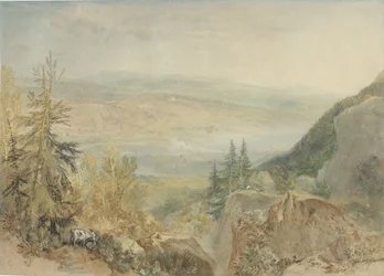 Vy över Farnley Hall i Yorkshire Utsikt över Farnley Hall i Wharfedalen i Yorkshire