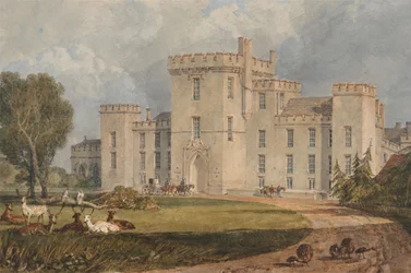 Utsikt över Hampton Court, Herefordshire, från nordväst