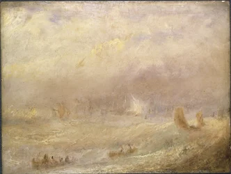 Vue de Deal - View of Deal, av Turner, Joseph Mallord William (1775-1851). Olja på papper. Mått: 24,5x32 cm. Nationalmuseum Stockholm