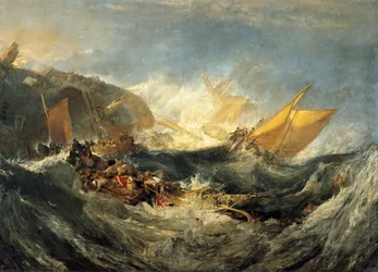 Vraket av ett transportfartyg, ca 1810 (olja på duk)