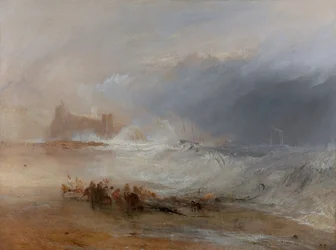 Wreckers -- Coast of Northumberland, med en ångbåt som hjälper ett fartyg utanför kusten