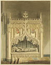 Berkeleys monument vid altartrappan i St Mark