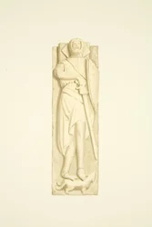 Effigy av Robert de Berkeley i St Mary Redcliffe (akvarell på papper)