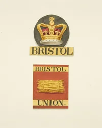 Husmärken eller brandmärken från Bristol Crown och Bristol Union Fire Offices