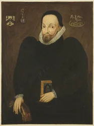 Porträtt i Council House av Dr Thomas White (penna och akvarell på papper)