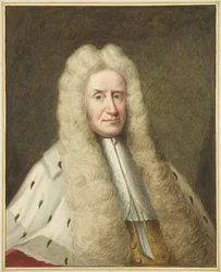 Porträtt i Mansion House, Queen Square, av Sir Michael Forster (akvarell på papper)