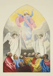 Fönster designat av Edward Bird, R.A., i Temple Church (akvarell på papper)