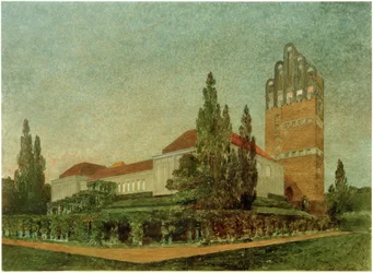 Darmstadt, Mathildenhöhe, utställningsbyggnad
