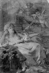 Liggande kvinna, 1700-talet.