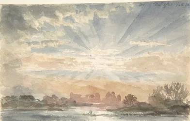 Landskap med uppgående sol, 1 december 1828, 08:30, 1828.