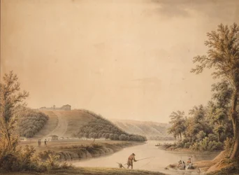 Utsikt över Palace of Kurakins Estate Nadezhdino, 1800-talet.