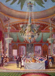 En bankett på Royal Pavilion, Brighton, c1827, 1938