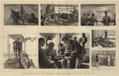 Upproret i Soudan, brittiska officerare på väg mot El Teb