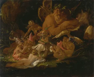 Puck och älvor, från "En midsommarnattsdröm"