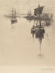 Nedanför Chestnut St. Bridge, Philadelphia, 1884.