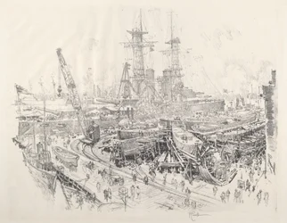 Bygga ubåtsjagare, 1917.