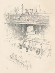 Hörn av Villiers Street, Charing Cross, 1896