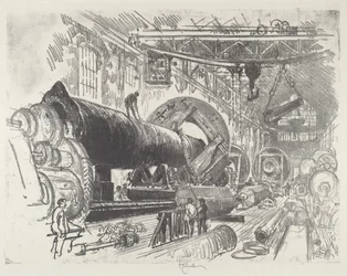 Kapa och vända en stor pistol