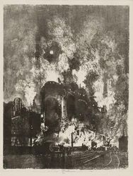 Engelska War Work: Furnaces at Night