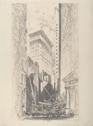 Ombyggnad av Broad Street, 1910.