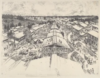 Lägret, den nya arkitekturen, 1917.