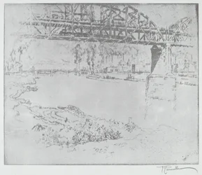 The City Bridge, St. Louis [nederst], i eller efter 1919.