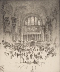 The Marble Hall, Pennsylvania Station, New York, 1919.