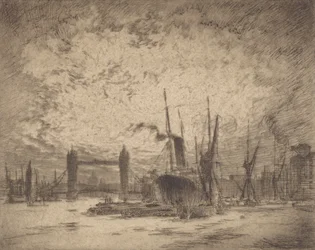 Tower Bridge, kväll, 1905.