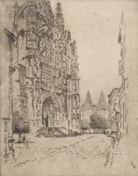 Biskopspalatsets torn, Beauvais, 1907.