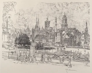 Utsikt över Spree, Berlin, 1921.
