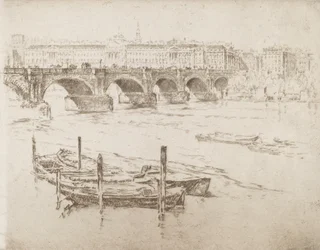 Waterloo Bridge och Somerset House, 1905.
