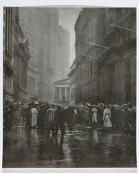 The Curb Market - New York, 1921 (bromoil print)