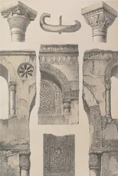 13. Detaljer, Moskén i Ibn Toûloûn, 1843.