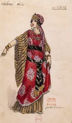 Herodias för Salome av Richard Strauss (1864-1949), framförd på Opera Garnier i Paris den 3 maj