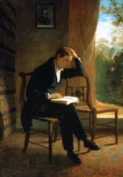 John Keats. Engelsk poet (1795 till 1821). Målning av Joseph Severn, National Portrait Gallery, London