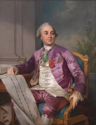Porträtt av Charles-Claude Flahaut de la Billarderie greve av Angiviller (1730-1809)