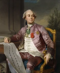 Porträtt av Charles-Claude de Flahaut de la Billarderie, greve av Angiviller
