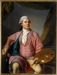 Porträtt av målaren Joseph Marie Vien (1716-1809) Målning av Joseph Siffred Duplessis (1725-1802) (Joseph-Siffred, Joseph Siffrede, Joseph-Siffrede, Joseph Siffrein, Joseph-Siffrein) 1784 Sön 1,33x1 m - Porträtt av målaren Joseph Marie Vien (1716-