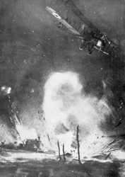 Brittiskt luftbombning över de tyska linjerna, första världskriget, 1914-1918 1926